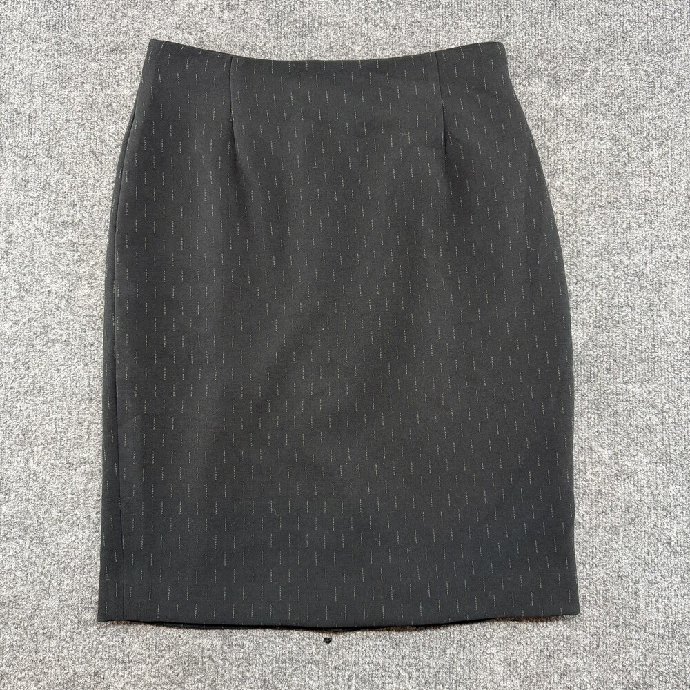 VTG Garfield & Marks Skirt Womens 8 Gray Maya Stripe Pencil Made in New York USA